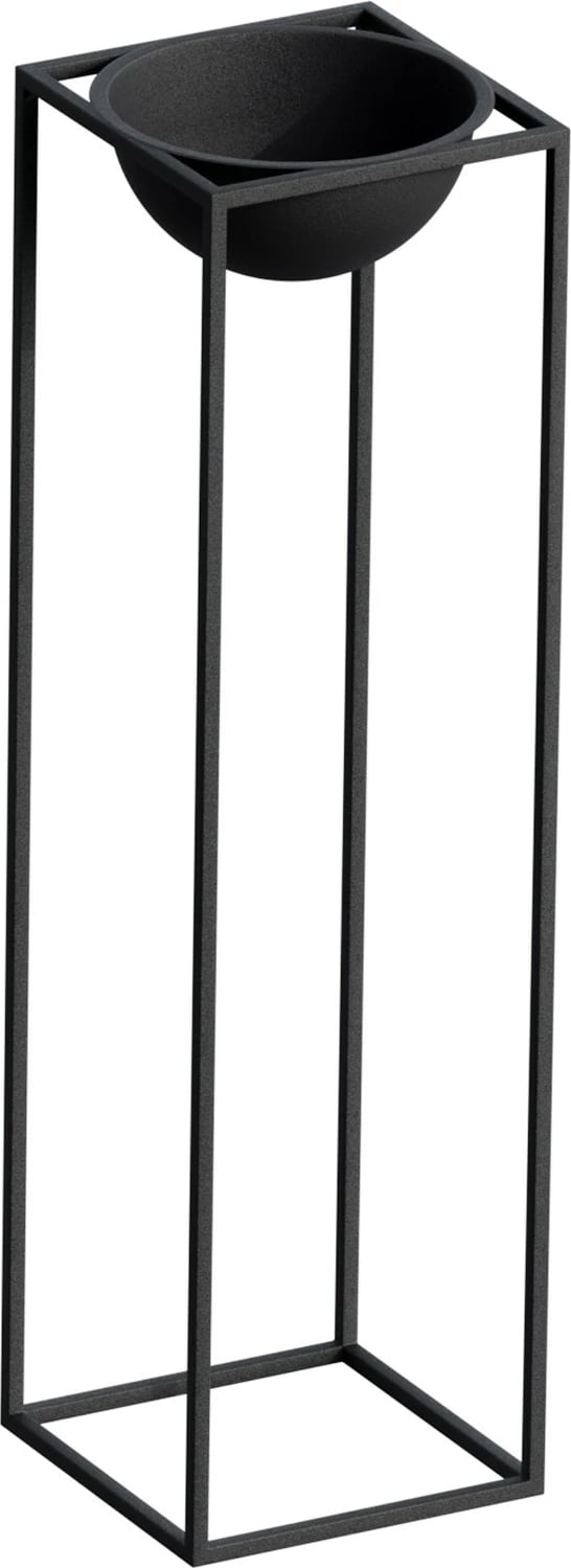 Vazo dekorative, e zezë, Evila Originals, GED-020, 28x80x28 cm