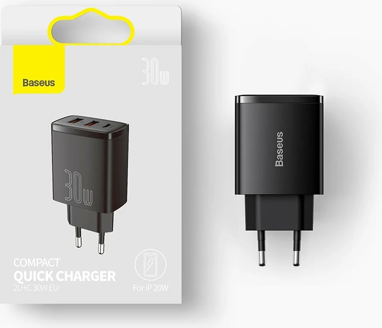 Karikues muri Baseus CCXJ-E01, 30W, 2x USB-A & USB-C, i zi