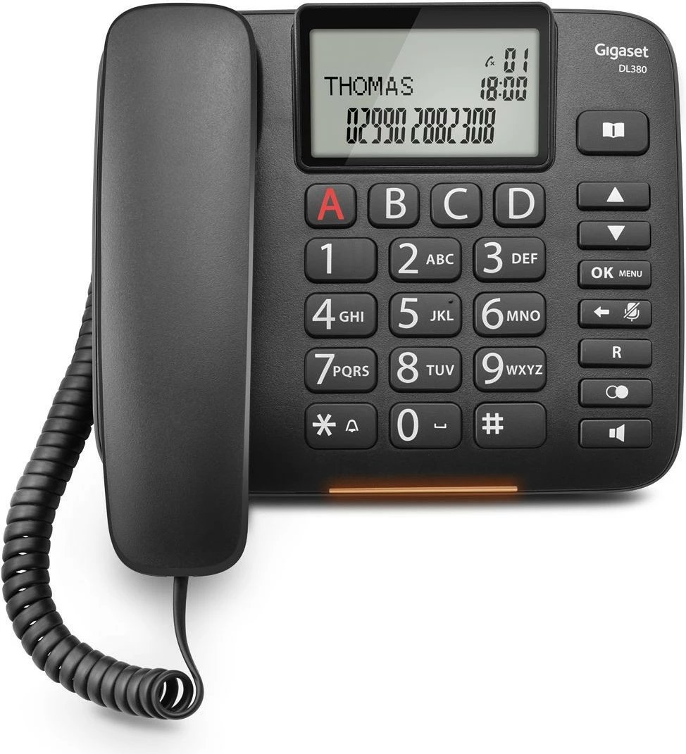 Telefon fiks Gigaset DL380 me kabllo, i zi