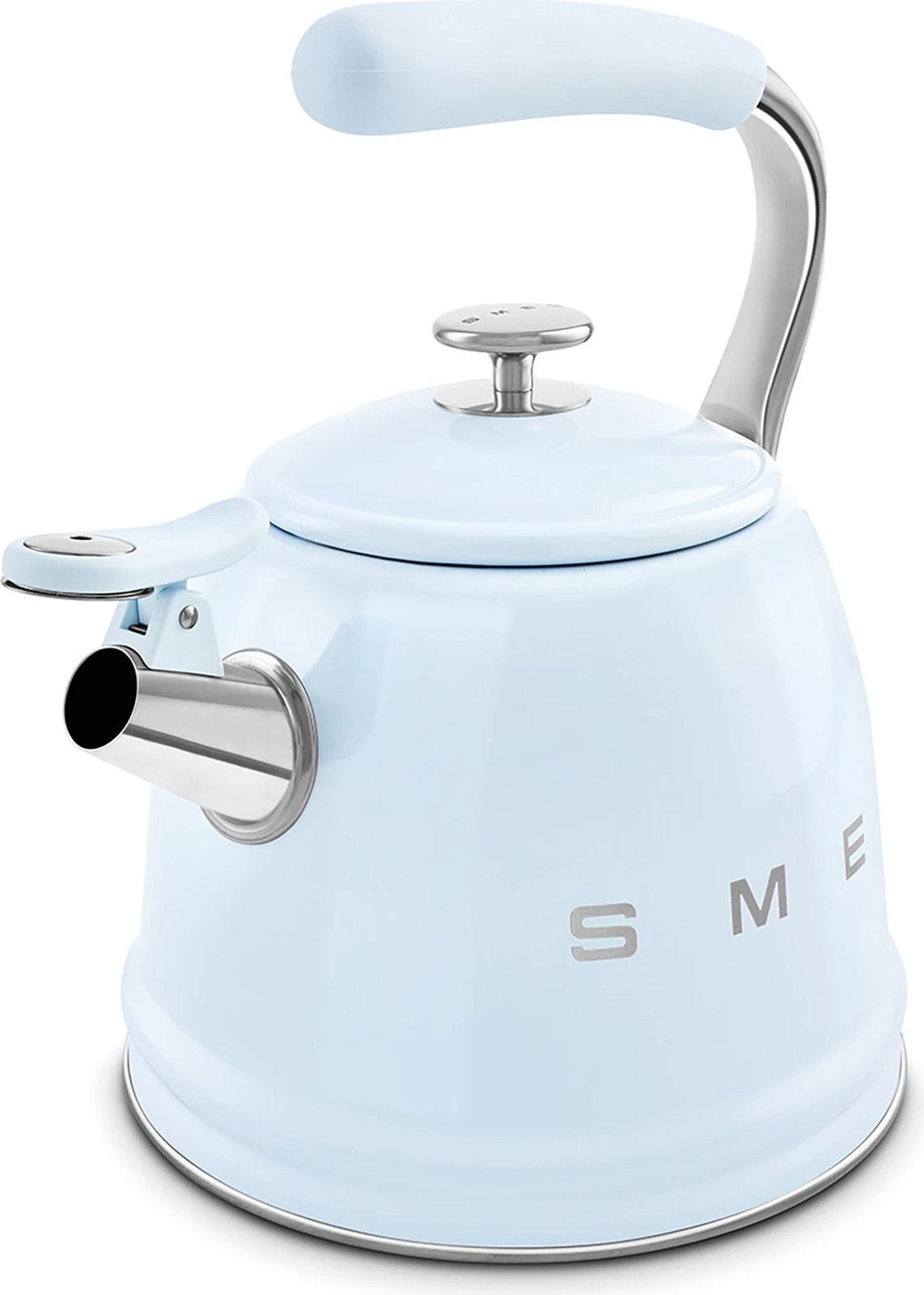 Çajnik me bilbil, Smeg, CKLW2001PB, 2.3L, çelik inox, për të gjitha sobat, blu pastel