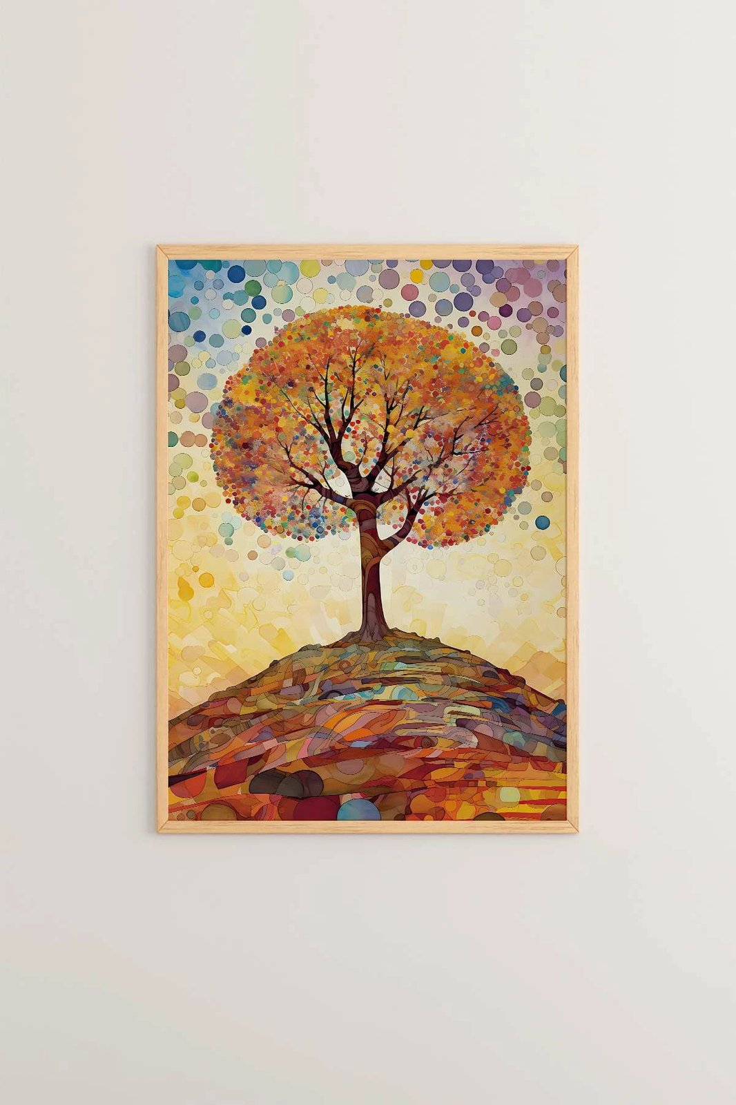 Pikturë dekorative me kornizë, shumëngjyrëshe, Wallity, Mscartmdl33, 33x48cm