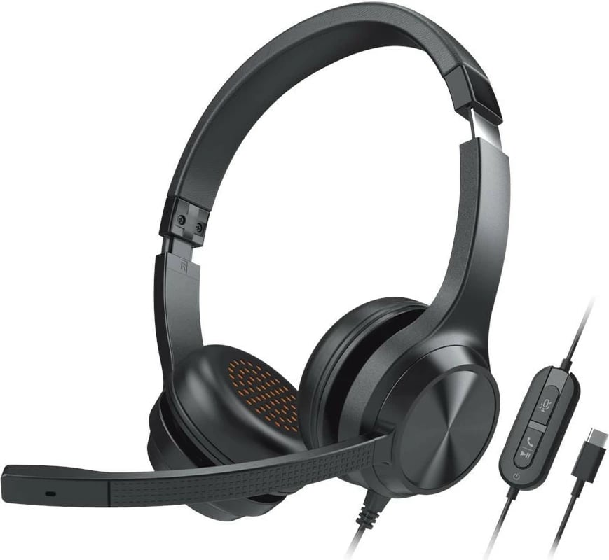 Kufje me mikrofon Creative Labs Creative Chat USB, On-ear, me telekomandë, USB-C, e zezë