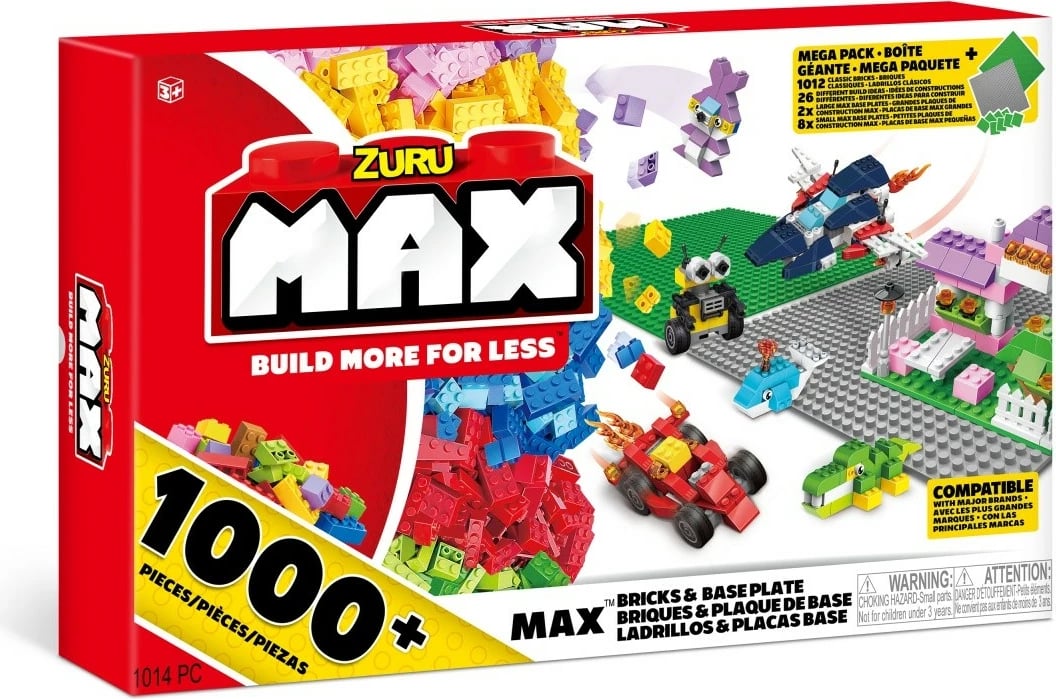 Set blloqe ndërtimi ZURU Max Build 1014 pjesë, ekstra i madh, shumëngjyrësh Set blloqe ndërtimi ZURU Max Build 1014 pjesë, ekstra i madh, shumëngjyrësh