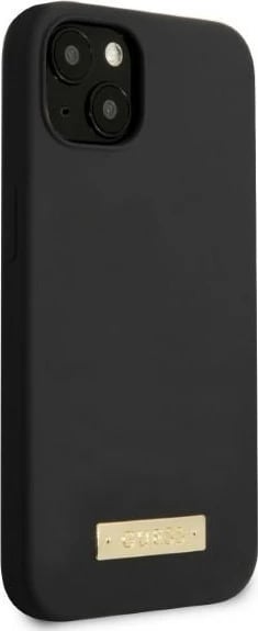 Mbështjellës Guess GUHMP13MSPLK për iPhone 13 6.1", silikon, MagSafe, zi