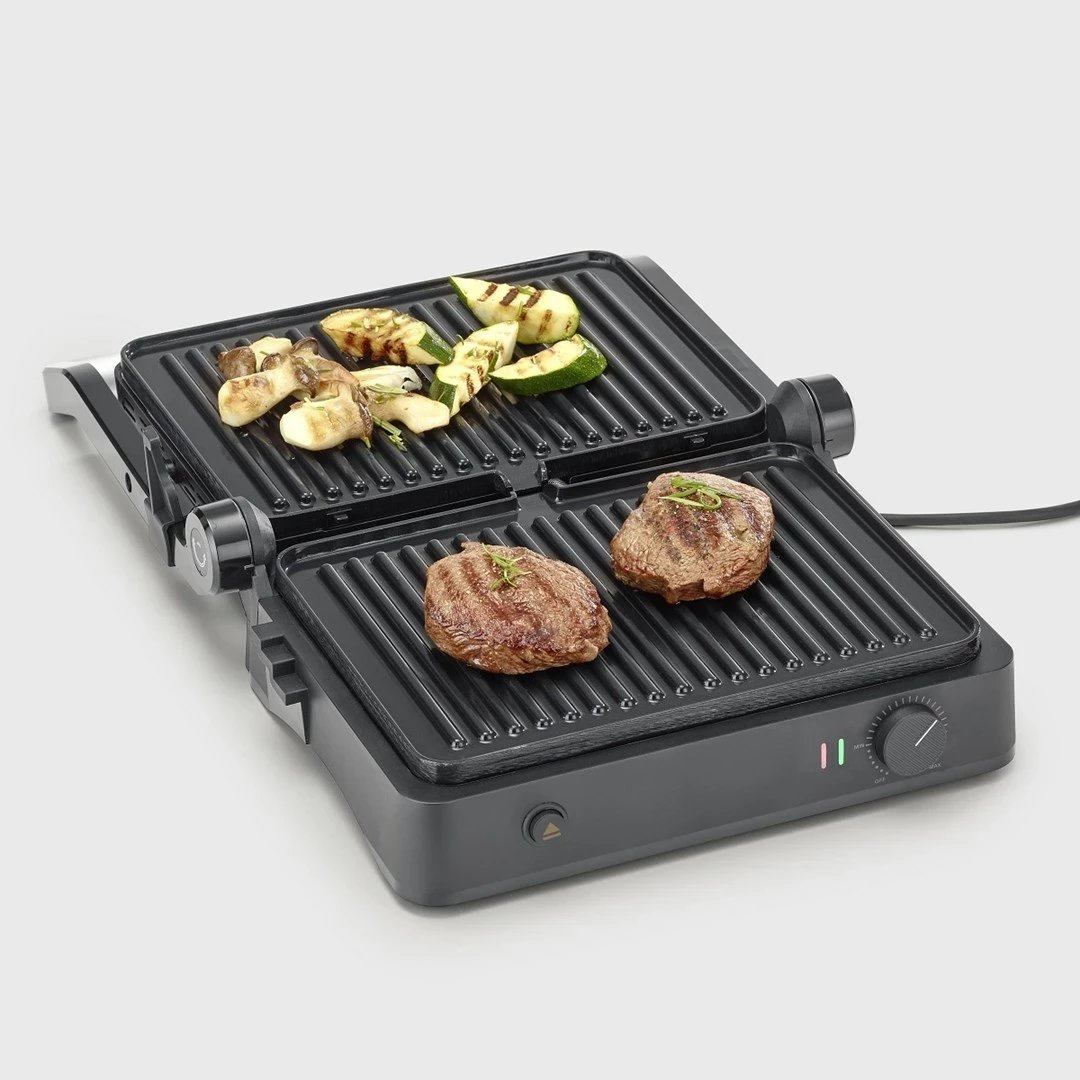 Grill elektrik Severin KG 2398, pllaka qeramike, 1800 W, zi