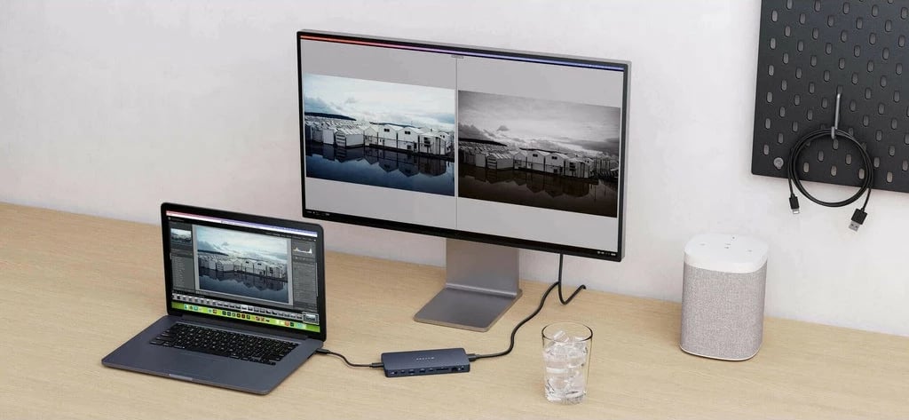 Docking station Targus Hyperdrive EcoSmart Gen.2 Dual, USB Type-C, HDMI, Ethernet, SD, 10Gbps, blu