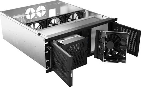 Kasë serveri Lanberg SC01-5204-12B, rack 4U, e zezë Kasë serveri Lanberg SC01-5204-12B, rack 4U, e zezë