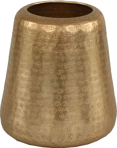 Vazo OSCAR, alumin, ngjyrë shampanje, 18x18x18cm