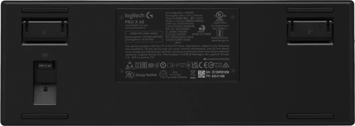 Tastierë gaming Logitech PRO X 60 TKL LIGHTSPEED, wireless, e zezë