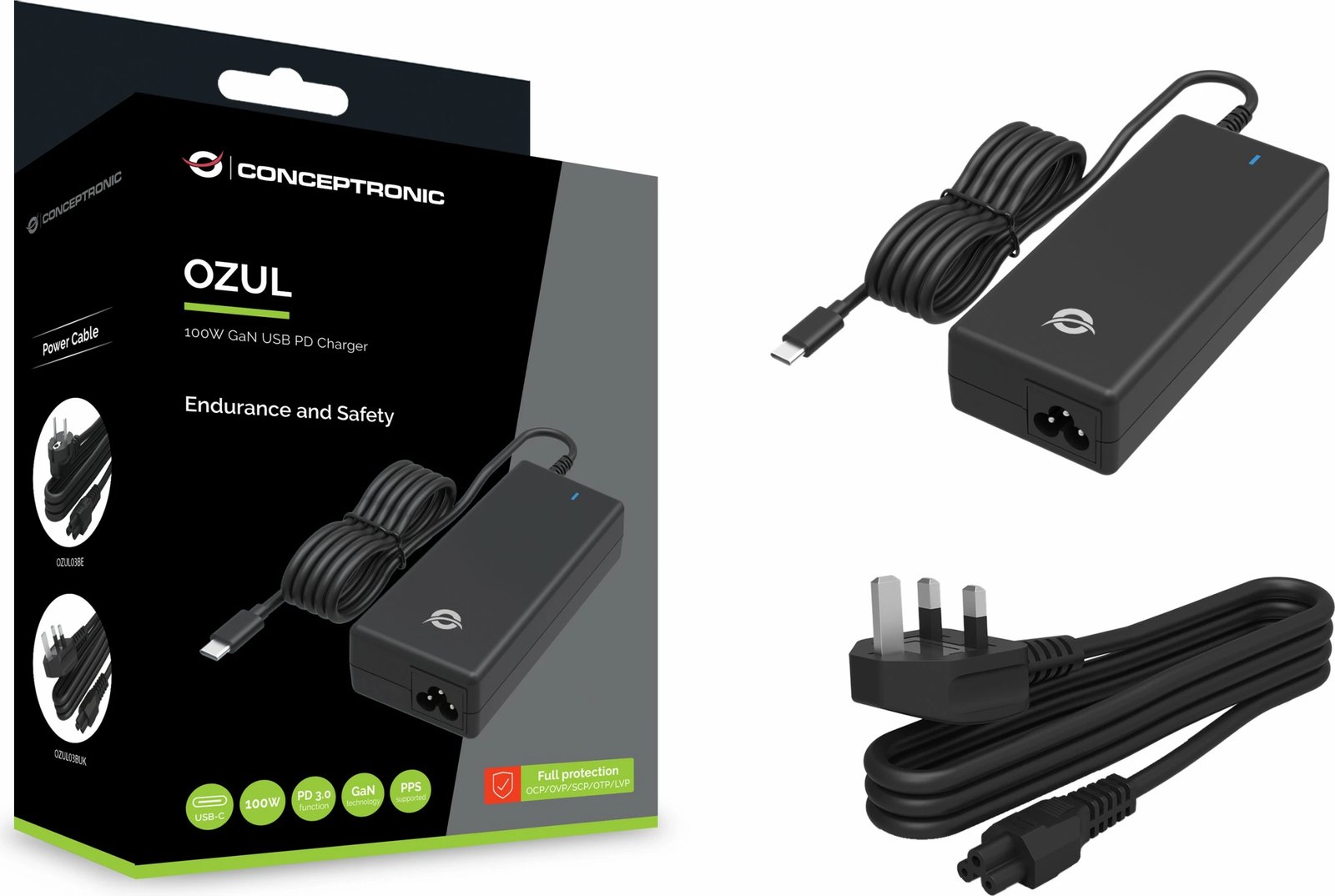 Karikues Conceptronic 1Port GaN USB-C 100WPD3.0/PPS, i zi