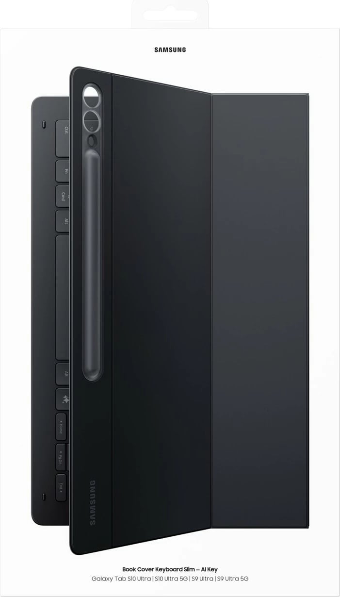 Mbështjellës tastierë Samsung EF-DX920, QWERTZ, Gjermanisht, Touchpad, Galaxy Tab S10 Ultra, Galaxy Tab S9 Ultra, E zezë