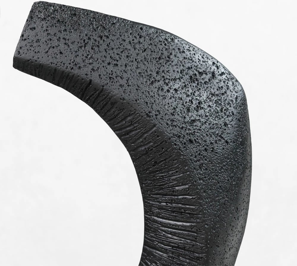 Dekor PULSE II, rrëshirë, ngjyrë e zezë, 18.5x8.5x30cm