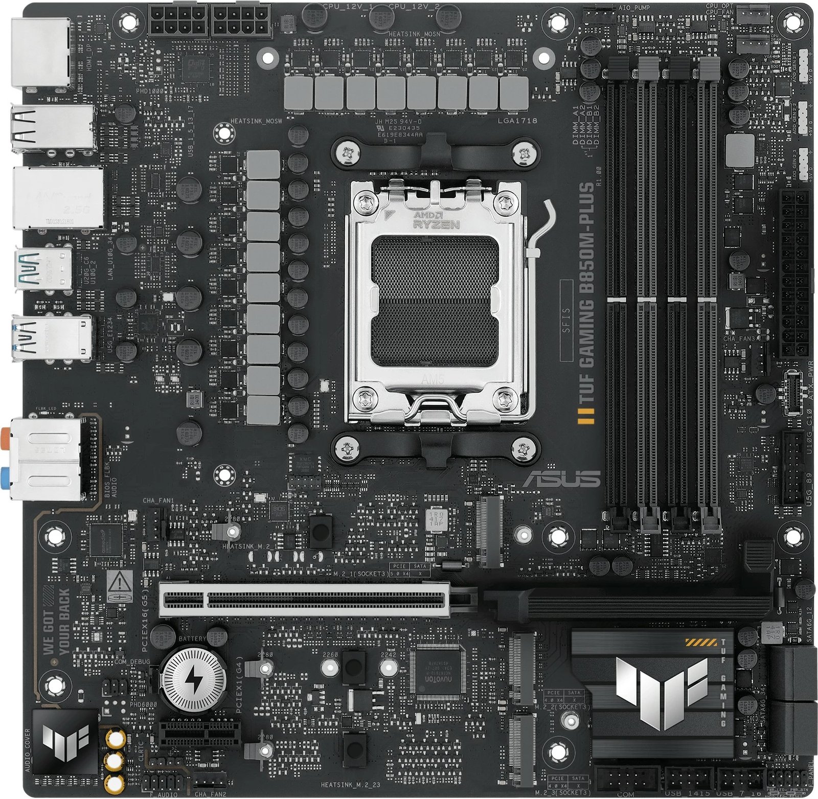 Pllakë amë ASUS TUF B850M-PLUS, Socket AM5, micro ATX