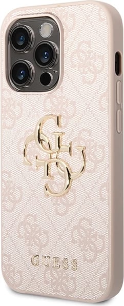 Mbështjellës Guess GUHCP15X4GMGPI për iPhone 15 Pro Max 6.7", hardcase, 4G Big Metal Logo, rozë