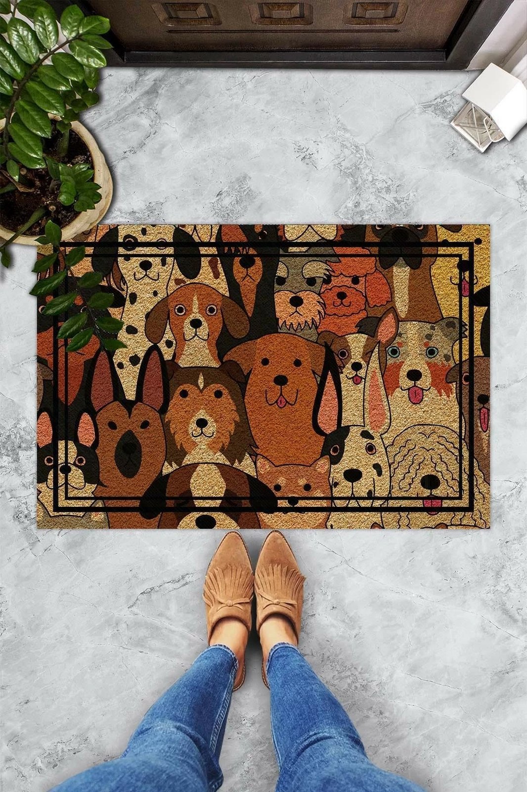 Shilte hyrëse PVC Conceptum Hypnose, Cane Carıno, shumëngjyrëshe, 40x60cm