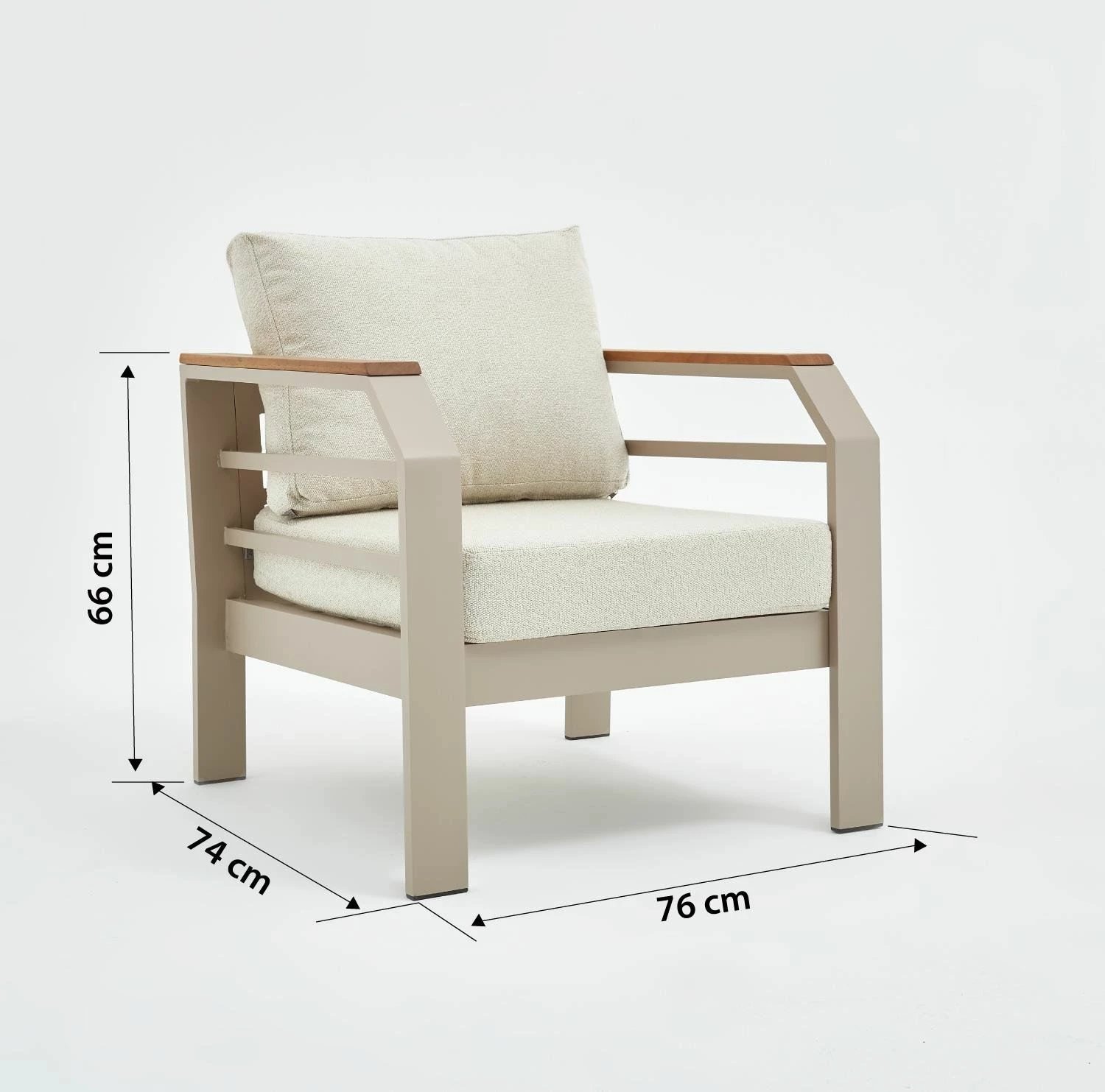 Set lounge për kopsht, Skye Decor, Assento, ngjyrë bezhë