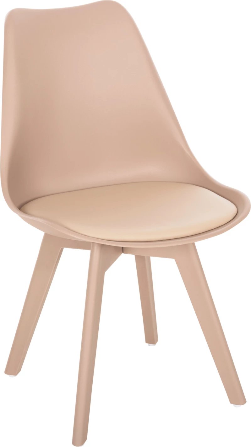 Karrige për ngrënie Vegas FH0033.45 me këmbë polipropileni dhe ndenjëse PP kapuçino 46x58x82 cm, set prej 4 copë