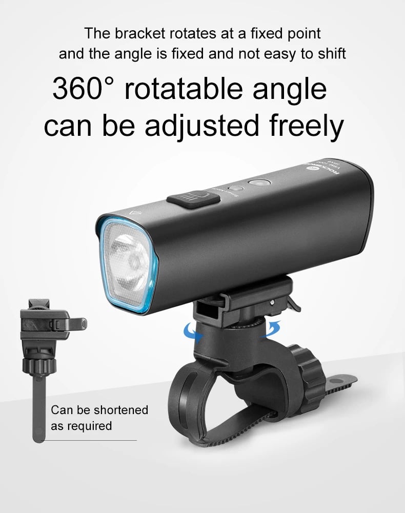 Dritë përpara biçiklete Rockbros V9M-1000, 1000 lumen, e zezë
