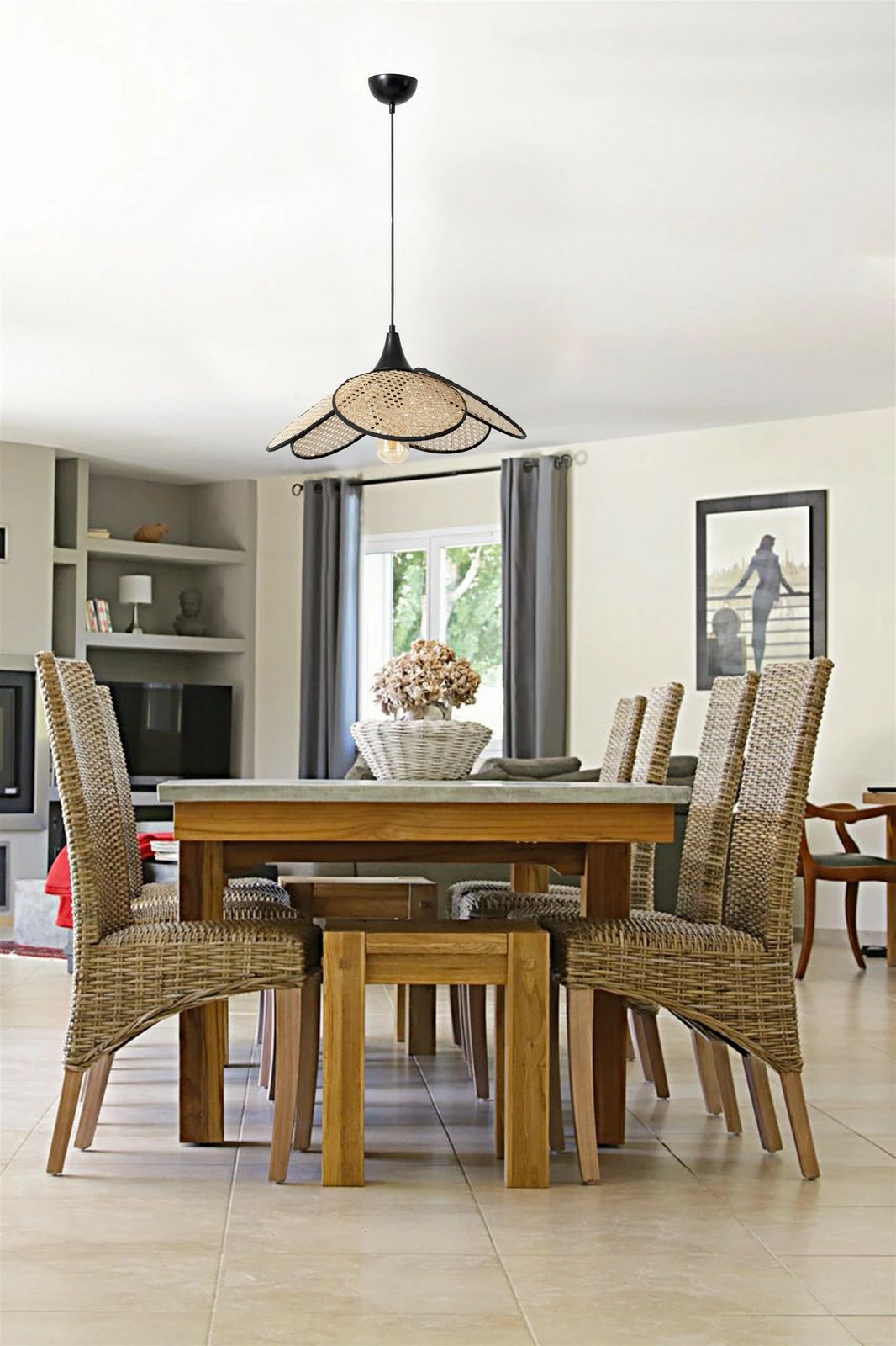 Llambë tavani Opviq, fume dhe bezhë, 8643-3