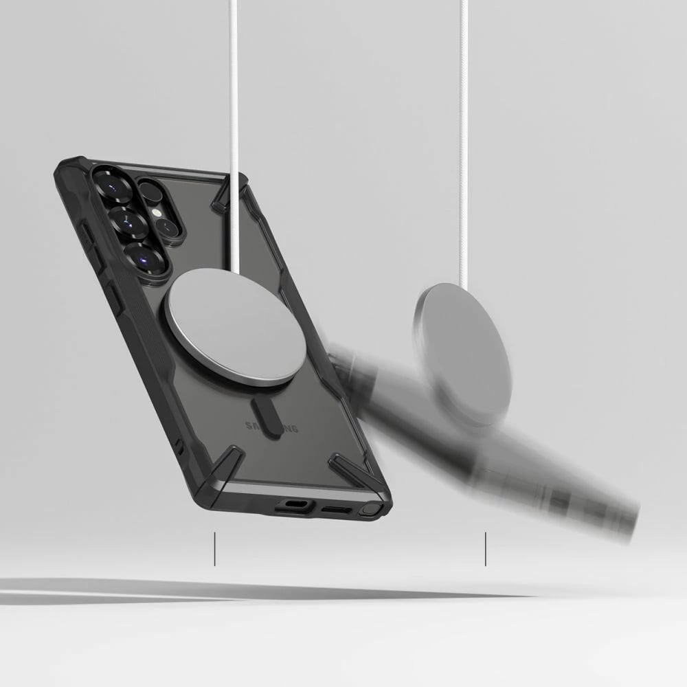 Mbështjellës Ringke Fusion X MagSafe për Samsung Galaxy S25 Ultra, i zi