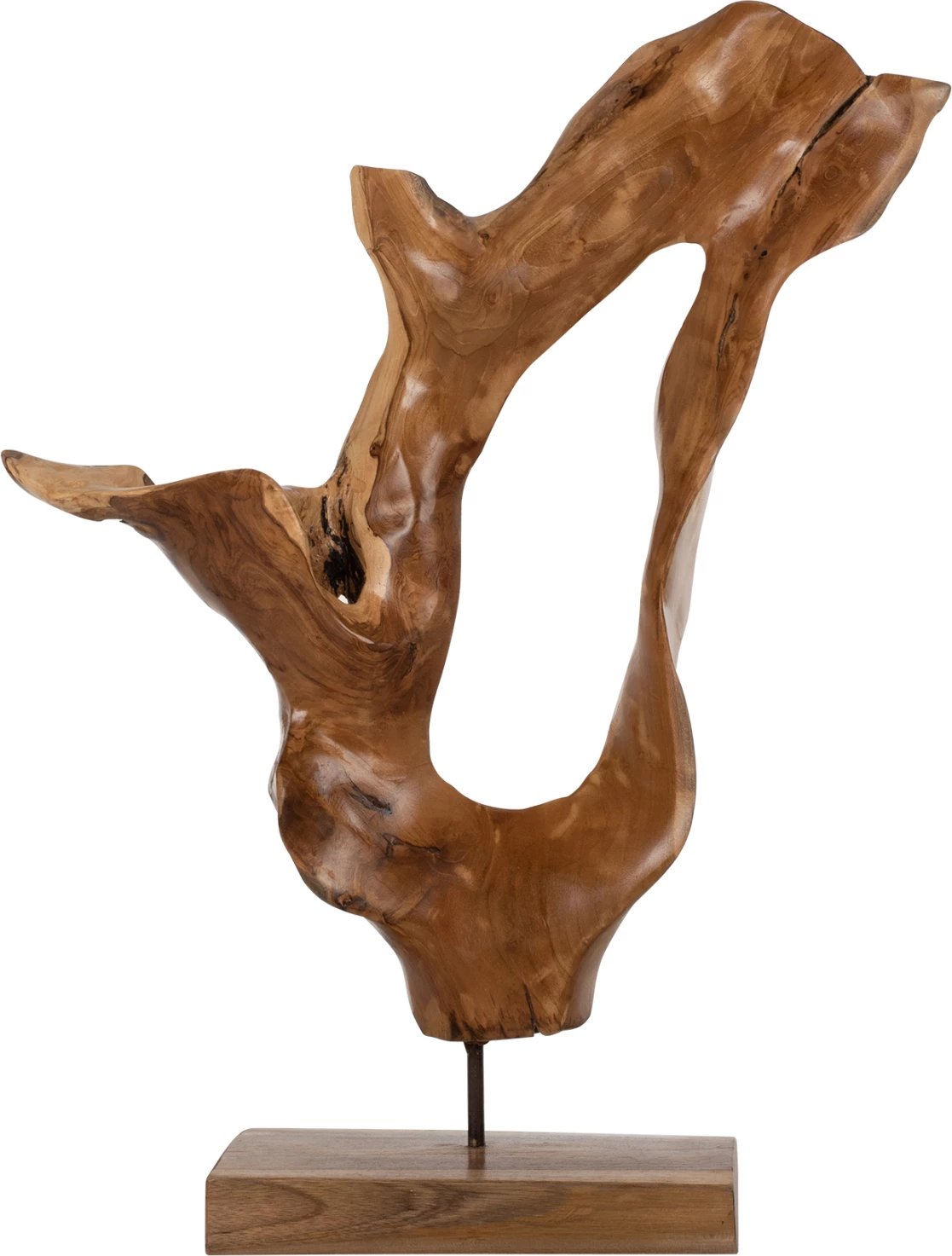 Dekor për tavolinë FH7713, dru tik i fortë, natyral, 26x16x70 cm Dekor për tavolinë FH7713, dru tik i fortë, natyral, 26x16x70 cm