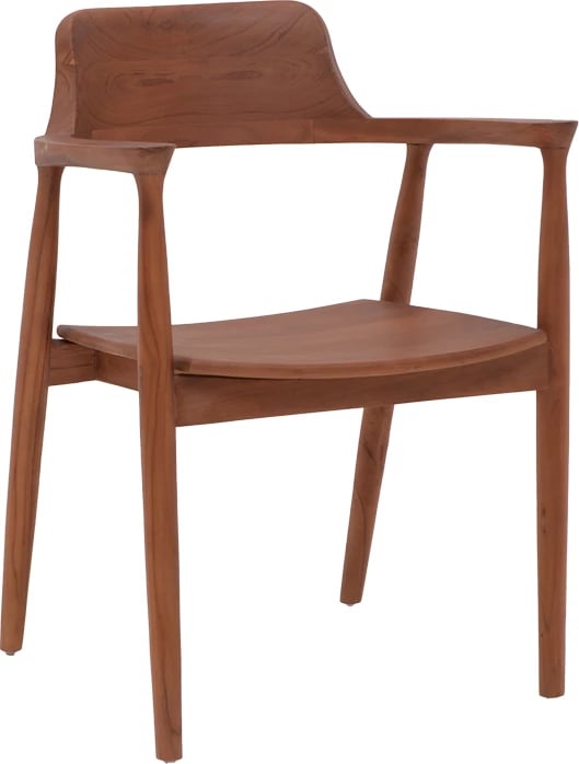 Karrige Jambene, ngjyrë arre, dru teak, 57x54x79cm