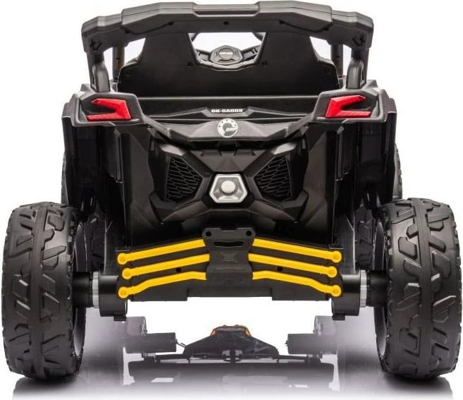 veturë elektrike për fëmijë, BABY MIX, Buggy Hornet, 12V 4.5Ah, 2x25W, MP3/USB/SD/Bluetooth me telekomandë, drita LED, rrota EVA, sedilje lëkure, e verdhë