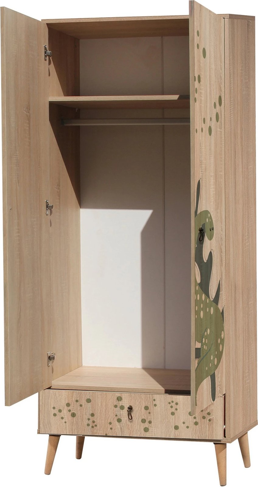 Dollap Hanah Home, City Gradrop Dino, shumëngjyrësh, me rafte të shumta, 80x190x45cm