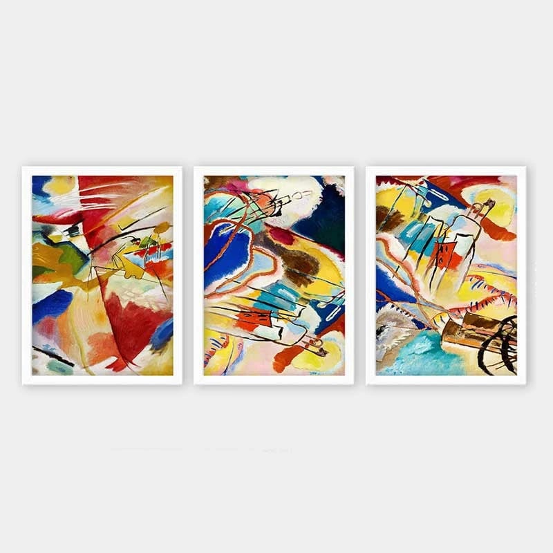 Pikturë dekorative me kornizë (3 copë), Wallity, 3BC_UN3933039 _3545