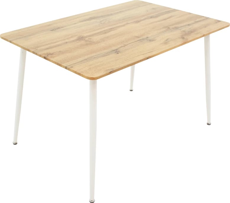 Set tavoline me karrige Gaston-Cuba, ngjyrë e bardhë-sonoma, 120x80x75cm