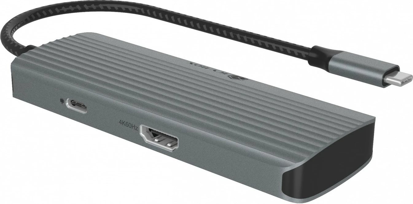 Docking station IcyBox IB-DK4022a-CPD, 6-in-1, HDMI, USB, Power Delivery, anthracite