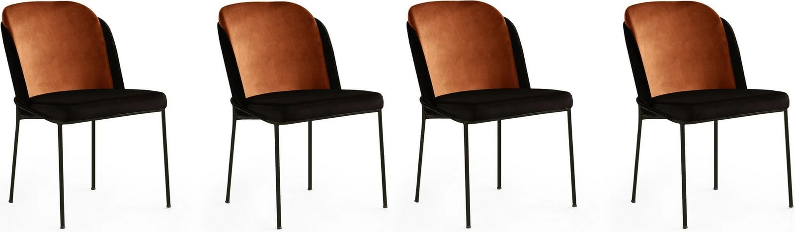 Set karrigesh (4 copë), Hanah Home, DR - 147 V4, bronz & e zezë