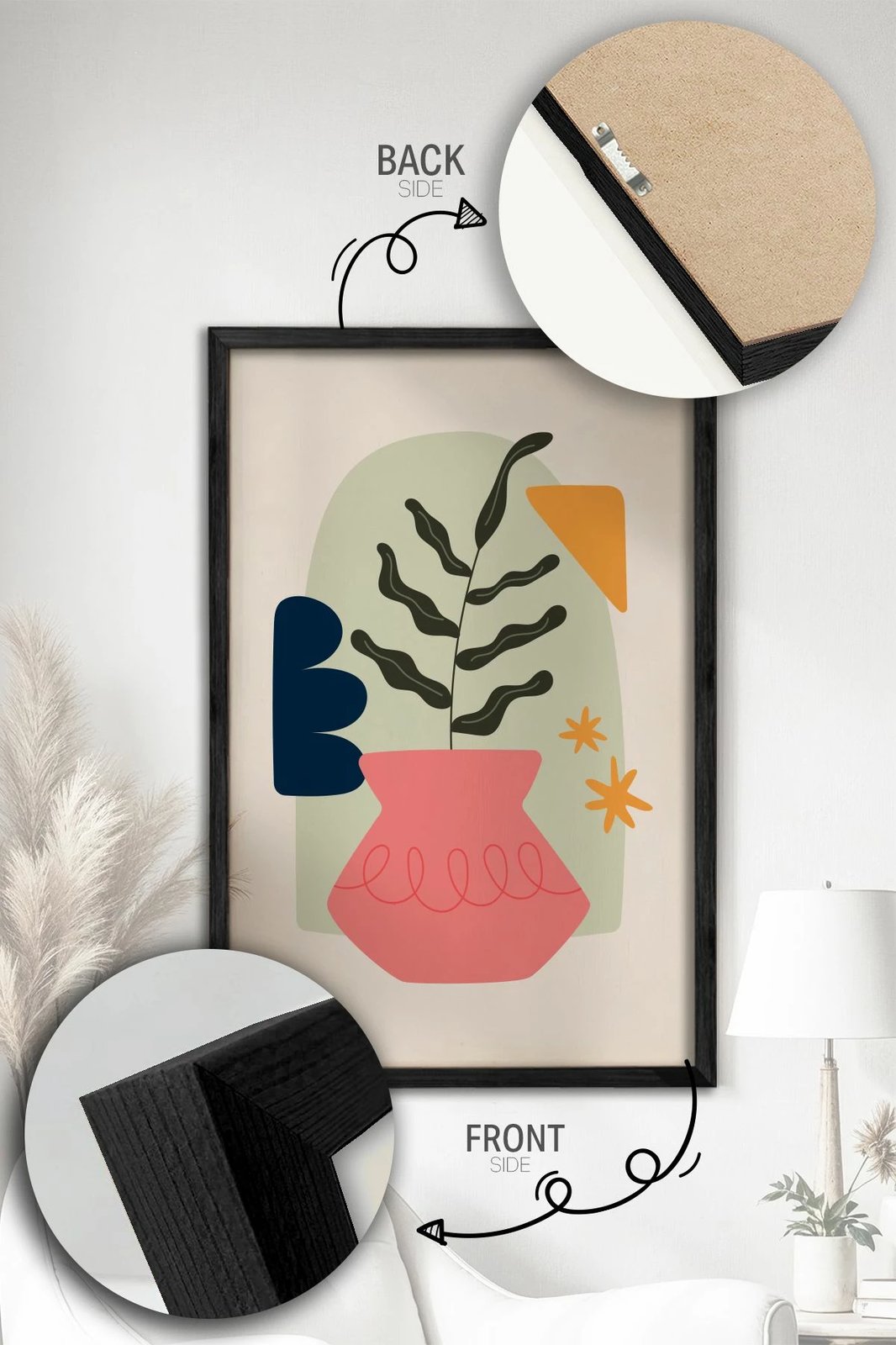 Pikturë dekorative me kornizë (3 copë), Wallity, Ersy3Syhcrv21