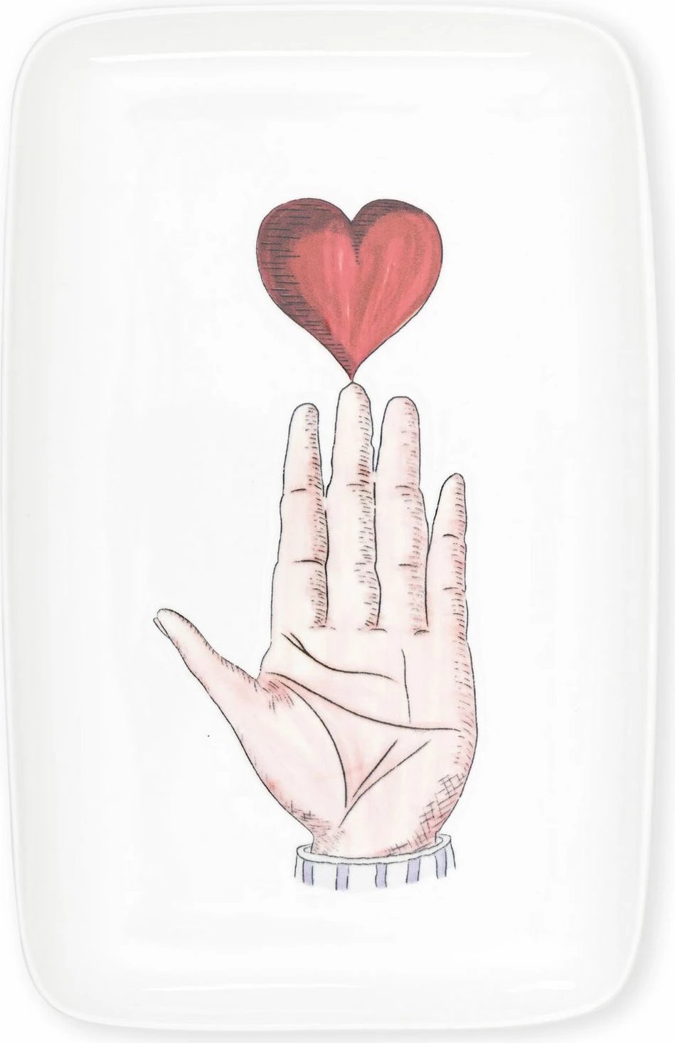 Pjatë shërbimi Hermia Concept, LUV0012, e bardhë dhe e kuqe, 33x21x3cm