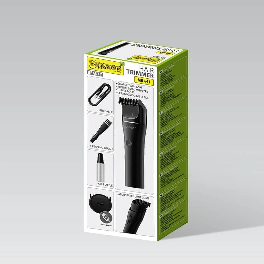 Makinë rroje Maestro MR-641, pa kabllo, 1200 mAh, e zezë