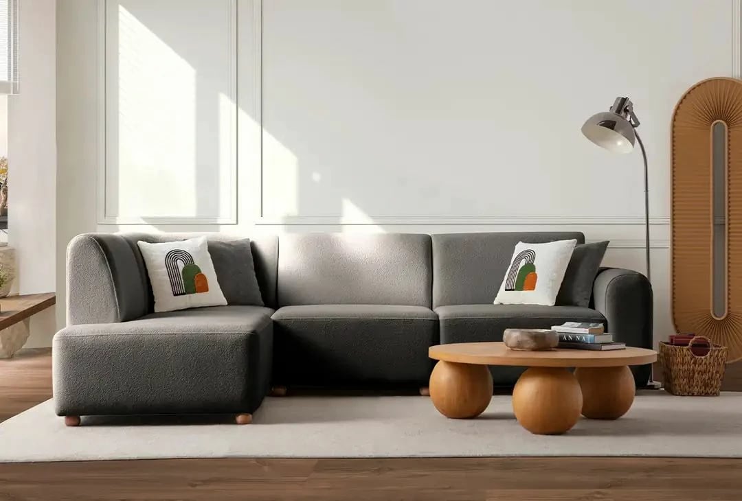 Këndare S-Loft majtas, ngjyrë antracit, Atelier del Sofa