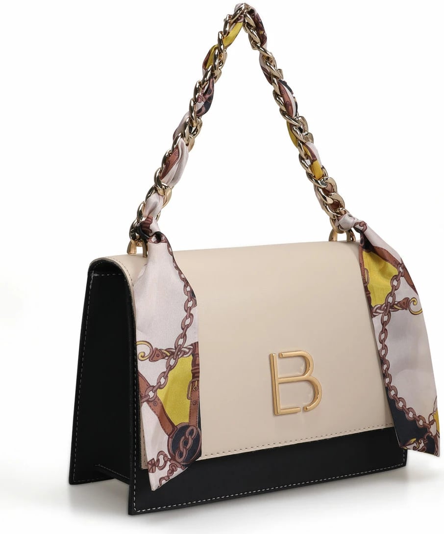 Çantë crossbody Lucky Bees, krem dhe blu e errët, 918