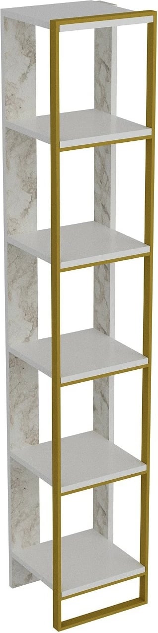 Raft librash Hanah Home, Polka 2, i bardhë dhe i artë (2 copë)