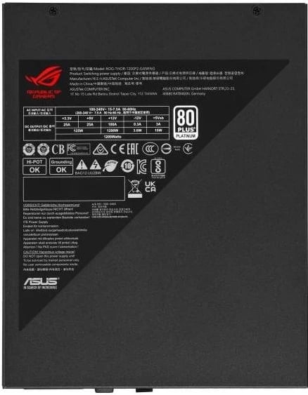 Furnizues energjie ASUS ROG-THOR-1200P2, 1200W Furnizues energjie ASUS ROG-THOR-1200P2, 1200W