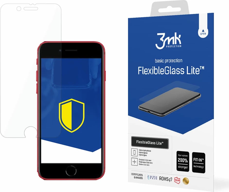 Xham hibrid mbrojtës 3mk FlexibleGlass Lite për iPhone SE 2020/SE 2022