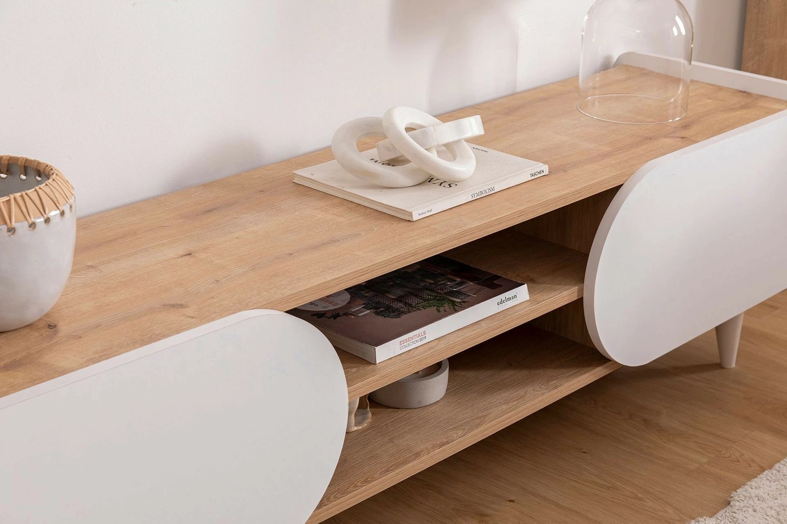 Komodë TV Hanah Home, Mindy Tv 160, ngjyrë safir dhe e bardhë