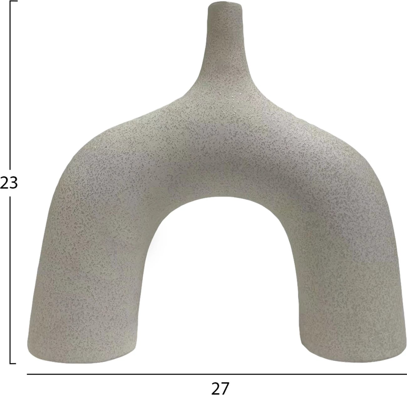 Dekor tavoline prej qeramike ISIL FH4600.01 ngjyrë e bardhë me kristalizim 27x9x23Hcm