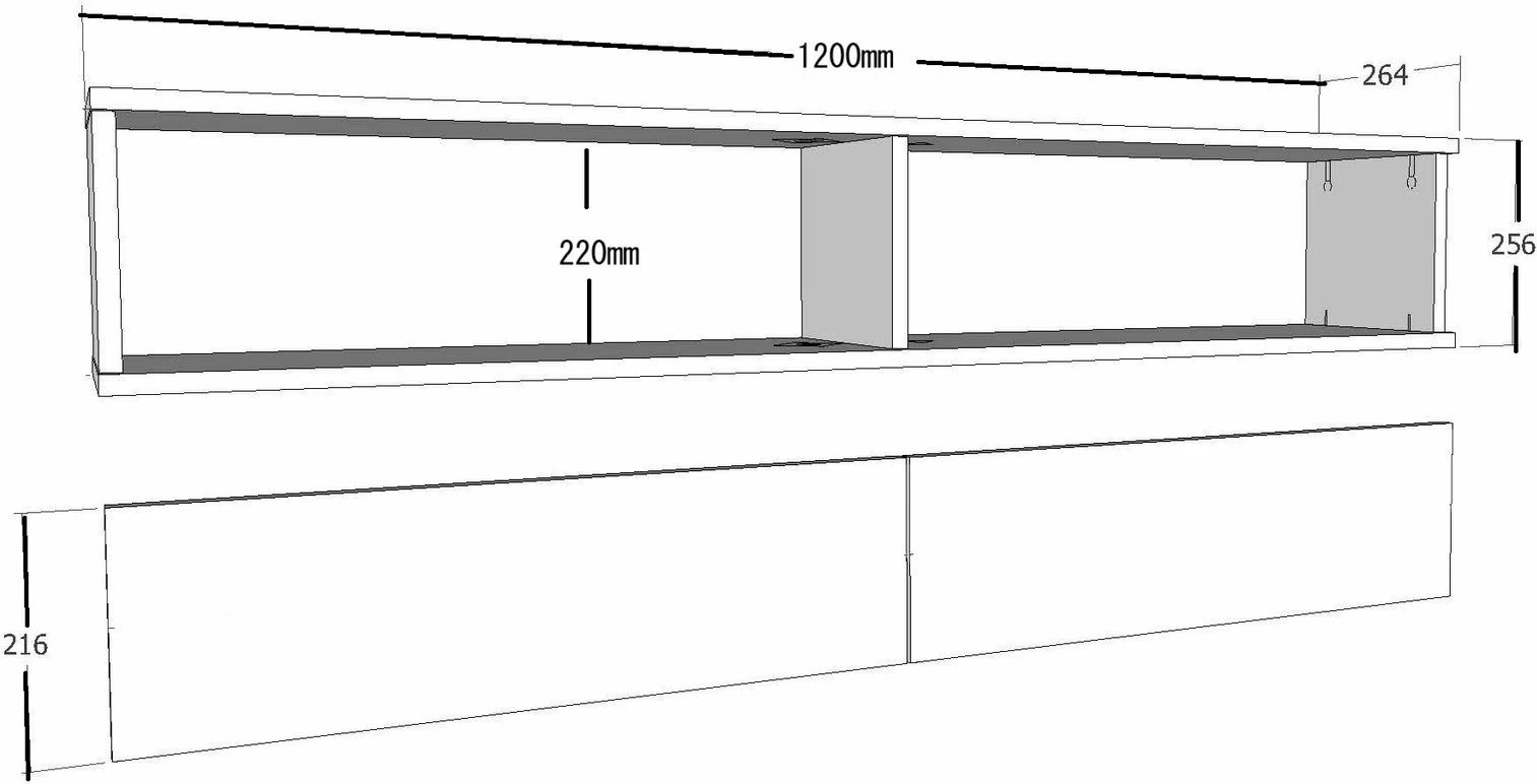 Komodë për TV, Skye Decor, ngjyrë antracit, Aris