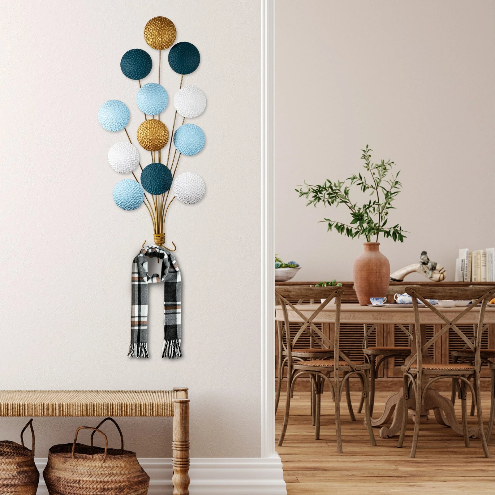 Aksesor dekorativ metalik për mur Wallity, Speckle, shumëngjyrësh, 50x100x4cm