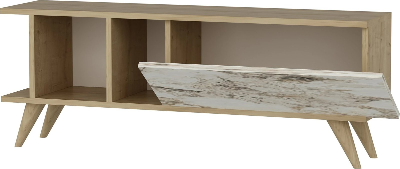 Komodë TV Hanah Home, ngjyrë Sapphire Oak, mermer