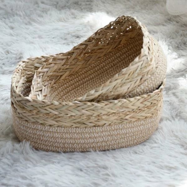 Shporta ovale të endura NEXT set 2 copë