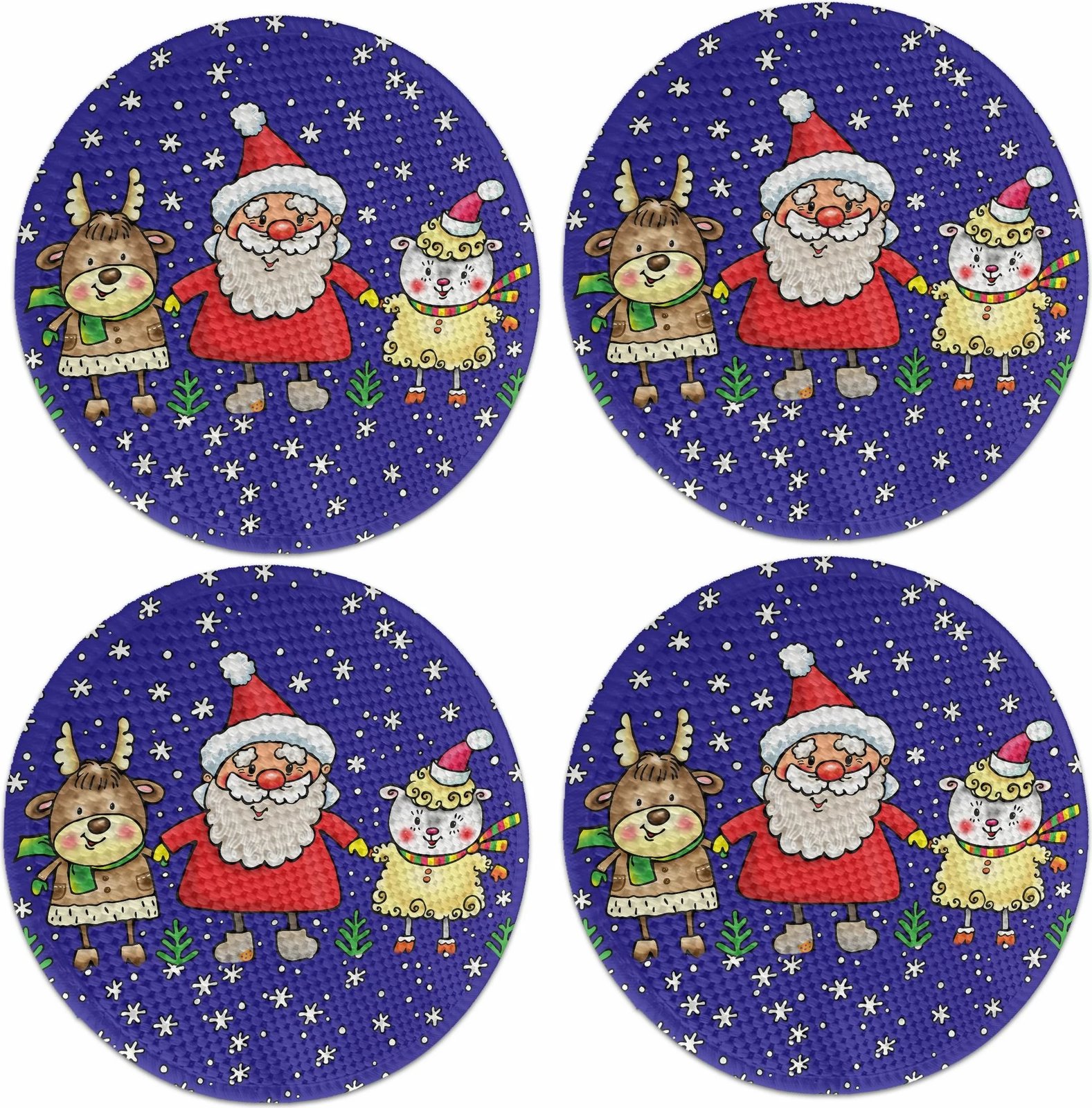 Set nënshtrues tavoline Hermia Concept, 2719Supla, shumëngjyrësh, 4 copë