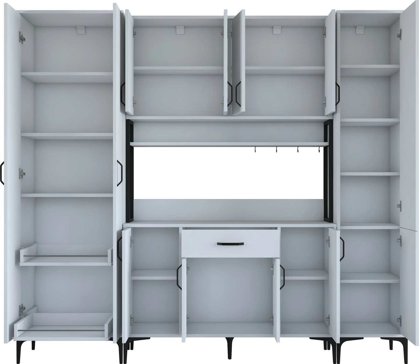 Dollap multifunksional Hanah Home, JE132 - 3053, ngjyrë e bardhë