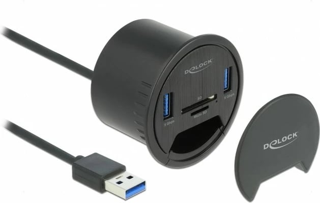 USB hub DeLOCK 2 port, card reader SD/MicroSD, i zi