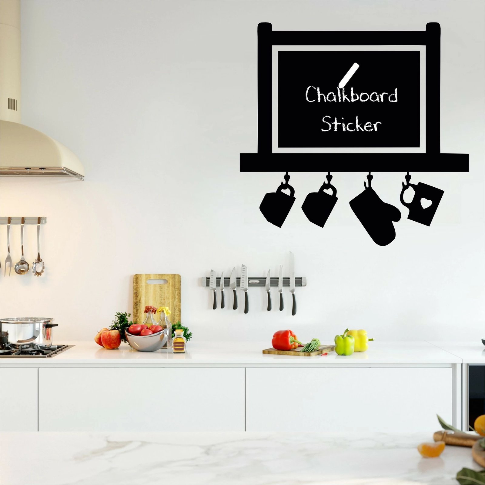 Sticker dekorativ për mur, Wallity, MY-00108, ngjyrë e zezë, 70x70cm